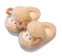 Generisch Pantofole per bambini, invernali, alla moda, comode, calde, per interni, non slippers (cachi, 26 Toddler)