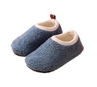 Generisch Pantofole per bambini, invernali, eleganti, calde, in feltro, leggere, comode, antiscivolo, morbide, in cotone, Blu, 31 EU