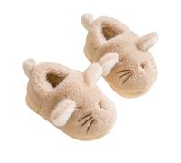 Generisch Pantofole per bambini, morbide, calde, antiscivolo, con tacco chiuso, suola delicata, scarpe invernali per bambini, per ragazzi e ragazze, pantofole per bambini dai 3 ai 12 anni, 01 kaki