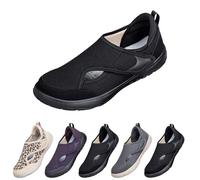 Generisch Pantofole per diabetici, unisex, extra larghe, per bende, piedi gonfi e artrite, edema, suola in memory foam, scarpe per la salute, leggere, per il tempo libero, e, 45 EU