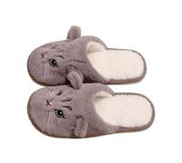 Generisch Pantofole per gatti carine e comode da donna - scarpe invernali da donna giallo 42, caffè, 44 EU