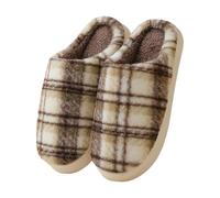 Generisch Pantofole unisex da donna, in cotone, per l'inverno, in cotone, soffici, per la casa, comode, invernali, carine, calde, soffici, piedini in cotone, caffè, 38 EU