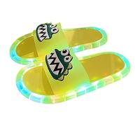 Generisch Pantofole unisex luminose lampeggianti, estive, con animaletti, lampeggianti, antiscivolo, casual, estive, sandali, Z2 giallo., 42 EU