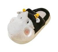 Generisch Pantolette Ragazza 34 Bambino Ragazza Invernale Pantofole Mucca E Stampa Non Casa Dentro Scarpe Pantofole Ragazzo 22, Nero , 33.5 EU