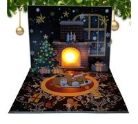 Generisch Paper Wonder Christmas Card - Christmas Light Up | Pop uр Chrisтmas Cards, Light-Ups, Pop uрs Cristmas Cards, 3D Cristmas Card, Paper Wonder, Multicoloured