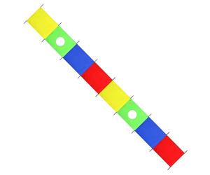 Generisch Paracadute da gioco, gioco da paracadute per bambini, giocattolo per attività all'aperto, 540 x 90 x 1 cm, attrezzatura rettangolare per allenamento di ginnastica per gruppi cooperativi