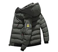 Generisch Parka invernale da uomo con giacca in piuma imbottita per il freddo estremo come giacca di mezza stagione, antivento e traspirante, verde, 3XL
