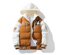 Generisch Parka invernale da uomo per la moda quotidiana per il tempo libero con comfort antivento e caldo per stili casual alla moda, caffè, 4XL