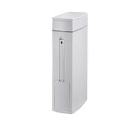 Generisch Pattumiera da 4,5 l, con coperchio e scopino nascosto, multiuso, design compatto per camper, cucina, dormitorio, casa, bagno, 10,8 cm, 4,5 litri, bianco
