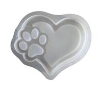 Generisch Paw Molds Silicone - Resin Casting Silicone Molds, Heart Paw Print Resin Mold, Plaster Mold Jewelry, Epoxy Molld Fos Keychain Pendant Resiin Arts Crafts and Others