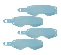 Generisch Pellicola per occhiali da equitazione per moto, 4 x occhiali trasparenti per moto, schermo di protezione per moto, occhiali da equitazione, design strappabile per esterni, concorrenza