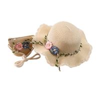 Generisch Pellicola solare paglia, sole + cappello sulla spiaggia, cappello per bambini, cappello di paglia per bambini, beige., Taglia unica