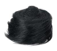 Generisch Peloso peluche in plastica pretagliata per barba nana, soffice materiale per fai da te per cosplay, capelli, decorazione per eventi e feste, strisce morbide (nero, 150 x 5 cm)