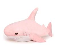 Generisch Peluche a forma di balena e squalo, grande peluche morbido, giocattolo da abbracciare, cuscino decorativo, comodo cuscino per dormire per bambini e adulti, regalo di compleanno (rosa, 26 cm)