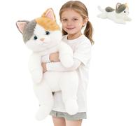 Generisch Peluche a forma di gatto realistico, Lying Pose Plush, morbido e carino, per coccole e giocare, regalo di compleanno per ragazzi e ragazze (B, 60 cm)