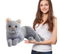 Generisch Peluche a forma di gatto | Simulazione gatto peluche giocattolo | 3D cuscino per gatti peluche peluche carino gatto giocattolo realistico giocattolo per gatti, ottimo regalo per bambini