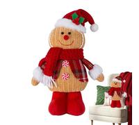 Generisch Peluche a forma di pan di zenzero, peluche a forma di pan di zenzero, simpatici giocattoli di peluche a forma di pan di zenzero, per divano, festa di Natale, decorazione, albero di Natale