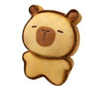 Generisch Peluche con cibo, toast toast, bella bambola Capybara in peluche, con espressione triste/felice, decorazione per auto
