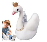 Generisch Peluche di - Dolce bambola di animali della corona, elegante collana rosa, morbido cuscino in tessuto cartone animato per bambini piccoli | delicato decorazione per la cameretta dei