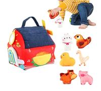 Generisch Peluche Fattoria Giocattolo - Set di gioco educativo e interattivo per la promozione dello sviluppo | Peluche fienile specchio giocattolo | Per ragazze, bambini, bambini in età prescolare