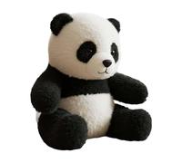 Generisch Peluche panda - con luce e musica, piccolo panda peluche, bambola realistica con custodia lavabile, cuscino respiratorio per bambini, adulti, Pasqua, Natale, Halloween