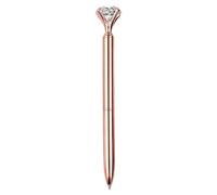 Generisch Penna a sfera con cristalli metallici, retrattile, penne fantasiose, per donne, scuola, matrimonio, casa, 1 ml (D, 15 x 3 cm)