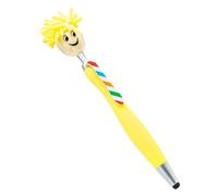 Generisch Penna a sfera con testa della bambola, viso di cartone animato 3D, penna per schermo, penna natalizia (G, 15,3 x 1,4 cm)