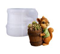 Generisch Penna Holder Mold - 3D Squirrel Silicone Organizer Plaster, Concrete Planter Mold | per organizer contenitore Flower Pot Clay Craft Storage Jar Planter DIY Art Home Decor