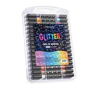 Generisch Pennarelli per colorare glitter - PP 16 cm Double Sided Pens | Set di penne glitterate | Bright Art Markers for Kids Teens Adults School Craft Projects and Greeting Card Design Use