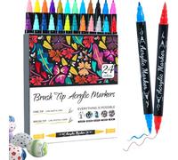 Generisch Pennarello per tessuti, matite acriliche | Matite colorate impermeabili con doppia punta per marcature multilaterali | Bicolore must per insegnanti, utensili da pittura per pietra, vetro