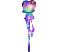 Generisch Per bambini, 35 x 8 x 8 cm, grande giocattolo a LED con brillantini, accessorio per principessa fantasia, oggetto cosplay incantato, regalo creativo immaginario
