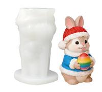 Generisch per candele pasquali, riutilizzabili con facile sformatura, forma di coniglietto pasquale, per aromaterapia, sapone, artigianato, compleanni, vacanze, stanza, scrivania,