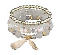 Generisch Per Colori Scelta Impilabile Anelli Bungee String Beaded Braccialetto Multi Color Bridesmaid Accessori Per Bracciale Gioielli In Acciaio, Taglia unica, Plastica