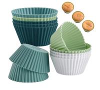 Generisch per muffin in silicone, 12 per dolci, per cupcake, riutilizzabili, muffin non strato, per Halloween