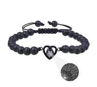 Generisch Per Polso Coppia Gioielli Coppie I Love You 1 Linguaggi Braccialetti Gioielli Per San Valentino Compleanno Blu Naturale Bracciale Argento Gioielli, Taglia unica, Cristallo artificiale