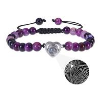 Generisch Per Polso Coppia Gioielli Coppie I Love You 1 Linguaggi Braccialetti Gioielli Per San Valentino Compleanno Blu Naturale Bracciale Argento Gioielli, Taglia unica, Cristallo artificiale