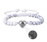 Generisch Per Polso Coppia Gioielli Coppie I Love You 1 Linguaggi Braccialetti Gioielli Per San Valentino Compleanno Blu Naturale Bracciale Argento Gioielli, Taglia unica, Cristallo artificiale