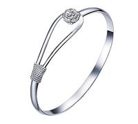 Generisch Per Rhodonite Pietre Anelli Beaded Hand Woven Rope Braccialetto Suitable As A Birthday For Your Braccialetto Elastico Regalo Messaggi Anelli, Taglia unica, Metallo