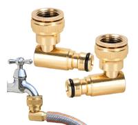 Generisch per tubo da giardino, due adattatori da 1/2" e 3/4", adattatore per rubinetto multifunzione, per idropulitrice ad alta pressione, lavaggio auto, pulizia domestica, irrigazione del