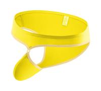 Generisch perizoma da uomo, traspirante, sexy, a vita bassa, biancheria intima a T, mutandine, biancheria intima da uomo, biancheria intima sexy, vestibilità ideale, un regalo per il mio amico, giallo