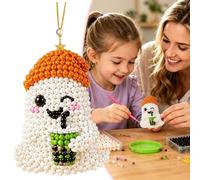 Generisch Perline di Halloween: idee fai da te per feste per bambini, per realizzare bracciali, collane e gioielli (bianco, 7 cm)