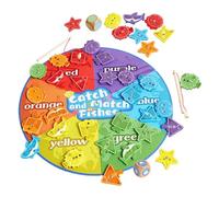 Generisch Pesca magnetica - Gioco di pesce magnetico, forma di puzzle | Numeri di regolazione del colore che contano puzzle per piccoli