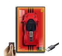 Generisch Piastra da parete per auto da corsa Lego Technic Ferrari Daytona SP3 42143, compatibile con auto Ferrari, regalo decorativo per adulti per gli amanti Lego