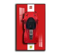 Generisch Piastra da parete per auto da corsa Lego Technic Ferrari Daytona SP3 42143, compatibile con auto Ferrari, regalo decorativo per adulti per gli amanti Lego