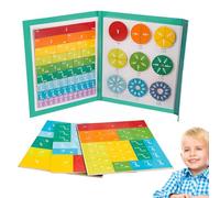 Generisch Piastrine magnetiche di frazione, puzzle di apprendimento magnetico frazionale, puzzle educativo di rottura | Calcolo delle rotture per bambini, manipolazioni matematiche per la scuola