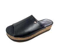 Generisch Piattaforma Moda Estate Sandali Solidi Sandali con zeppa Colore Scarpe Scarpe Romane Donne Sandali, Nero , 40 EU