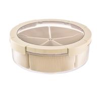 Generisch Piatto da portata per snack - Organizer con 5 scomparti e coperchio, piatto per verdure - per casa, cucina, soggiorno, tavolino da caffè, festa di famiglia, feste, picnic all'aperto
