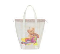 Generisch Piccola borsa da spiaggia, borsa per la spesa alimentare, borsa da piscina leggera per giocattoli vestiti crema solare, panna, vedi descrizione