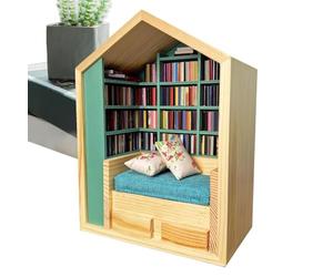 Generisch Piccola libreria libreria, piccola libreria per libri, set di decorazioni innovative, per libri e libri, per alleviare lo stress, in miniatura, decorazione