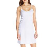 Generisch Pigiama Basic, non regolabile con spalline sottili sotto il vestito, pigiameria da donna stretto, bianco, M